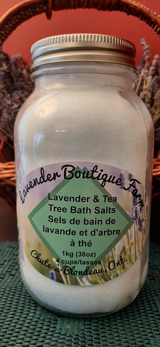 tea tree and lavender bath Lavender & Tea Tree Bath Salts – Lavender Boutique Farm