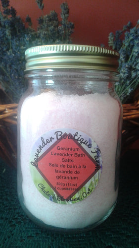 Lavender & Geranium Bath Salts