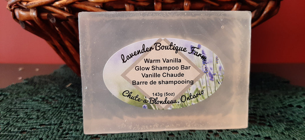 Warm Vanilla Glow shampoo bar