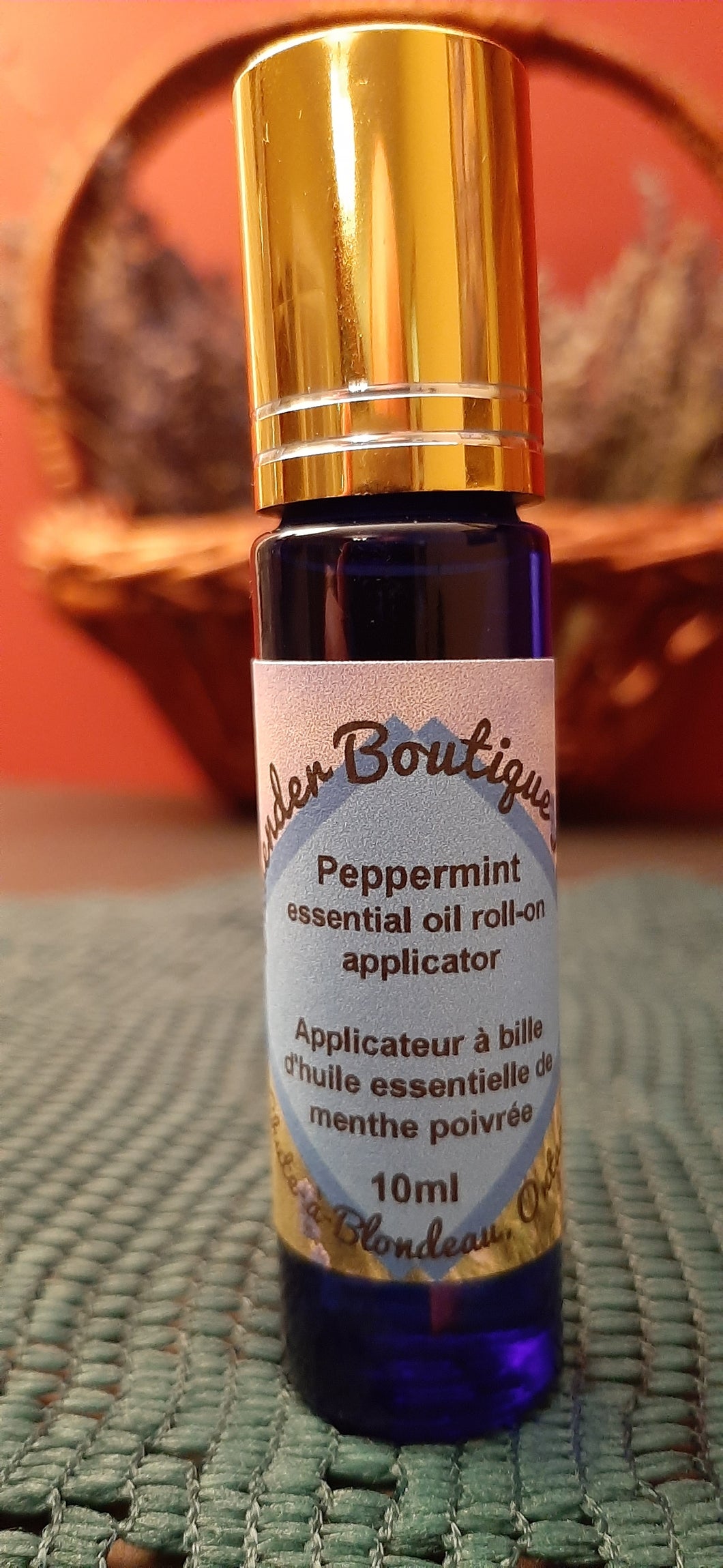 Peppermint essential oil roll on