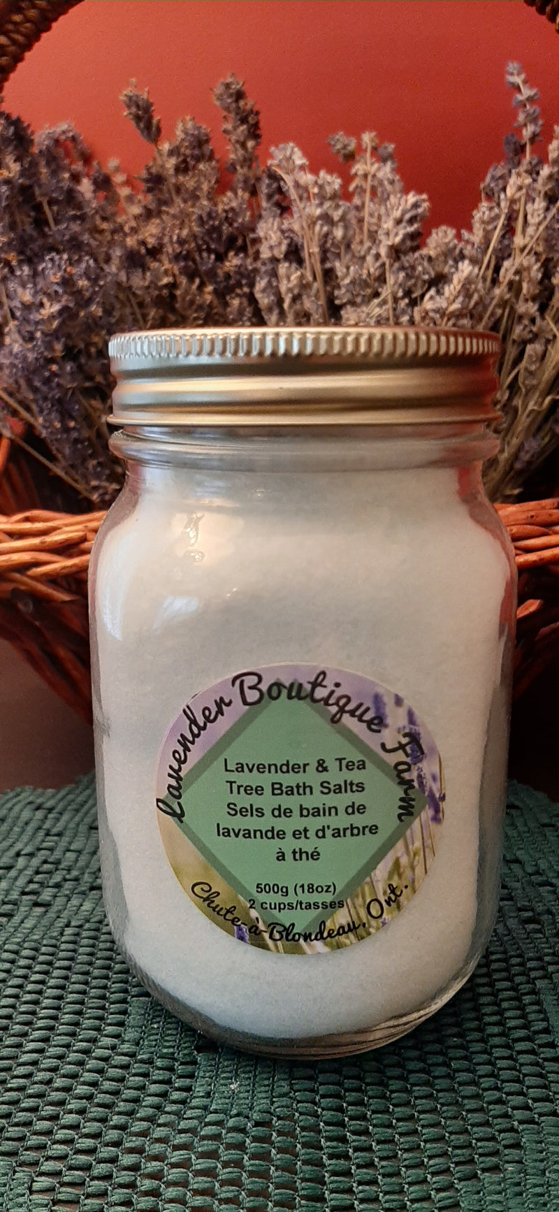 lavender and tea tree oil bath Lavender & Tea Tree Bath Salts – Lavender Boutique Farm
