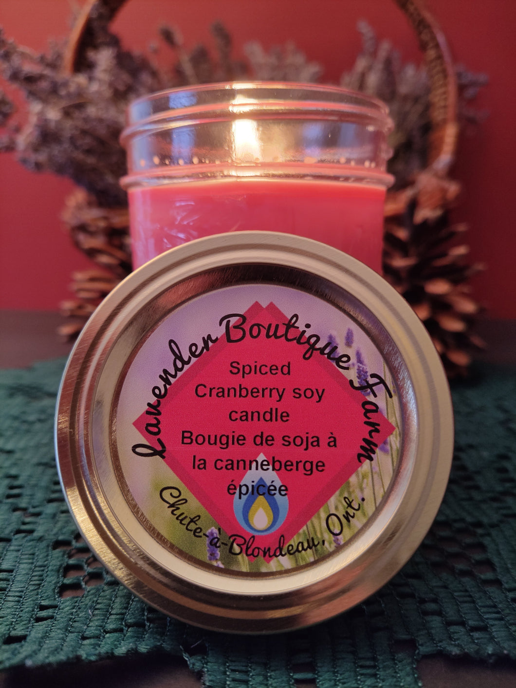 Spiced Cranberry soy candle