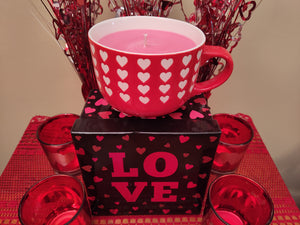 Valentine's Day large soy candles